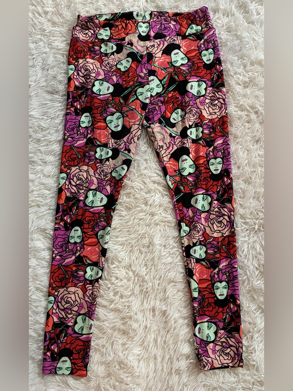 LuLaRoe Disney Villains Leggings Halloween Snow White Evil Queen Tall Curvy XL